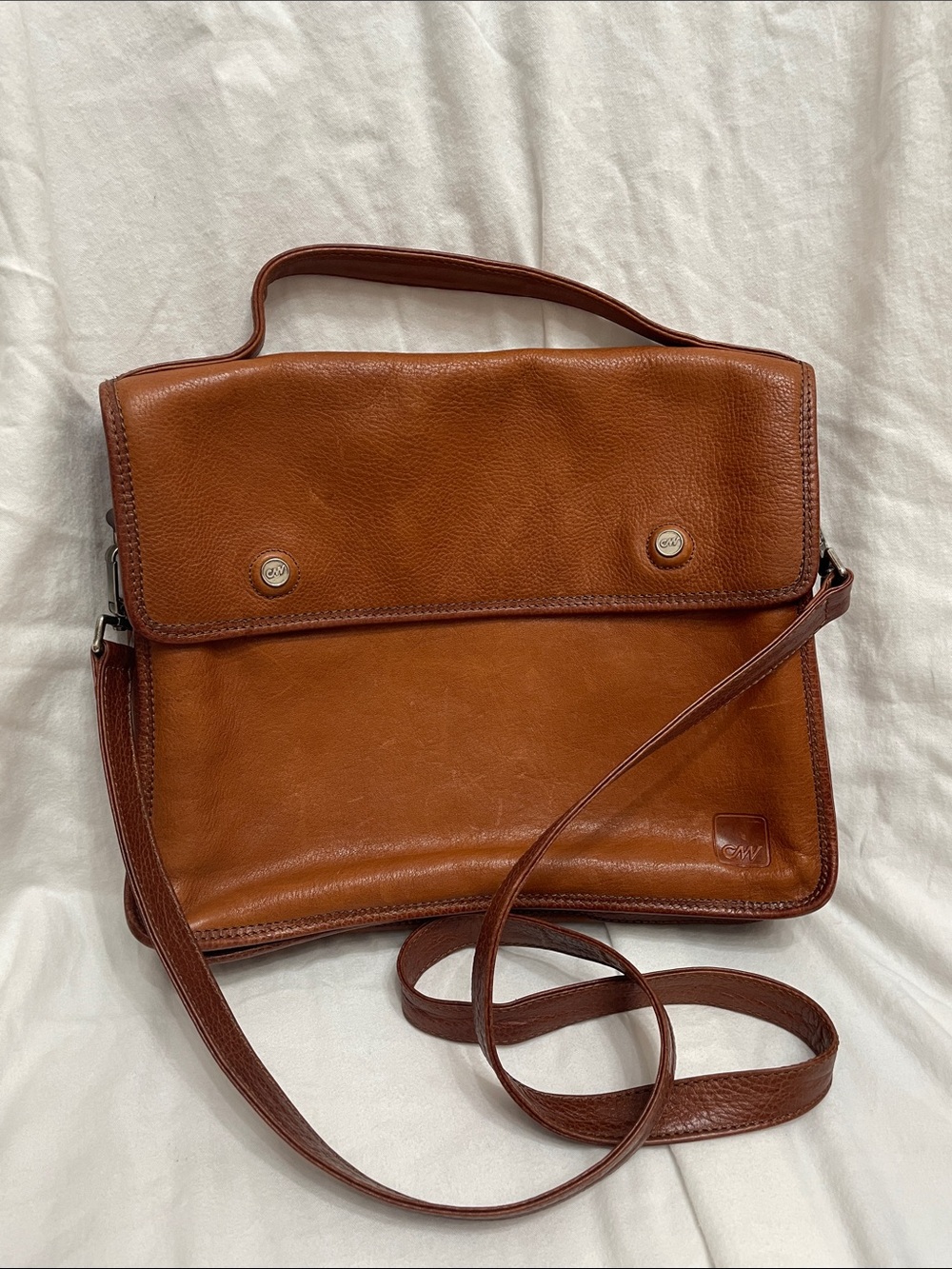 CW Marianelli Leather Messenger Bag